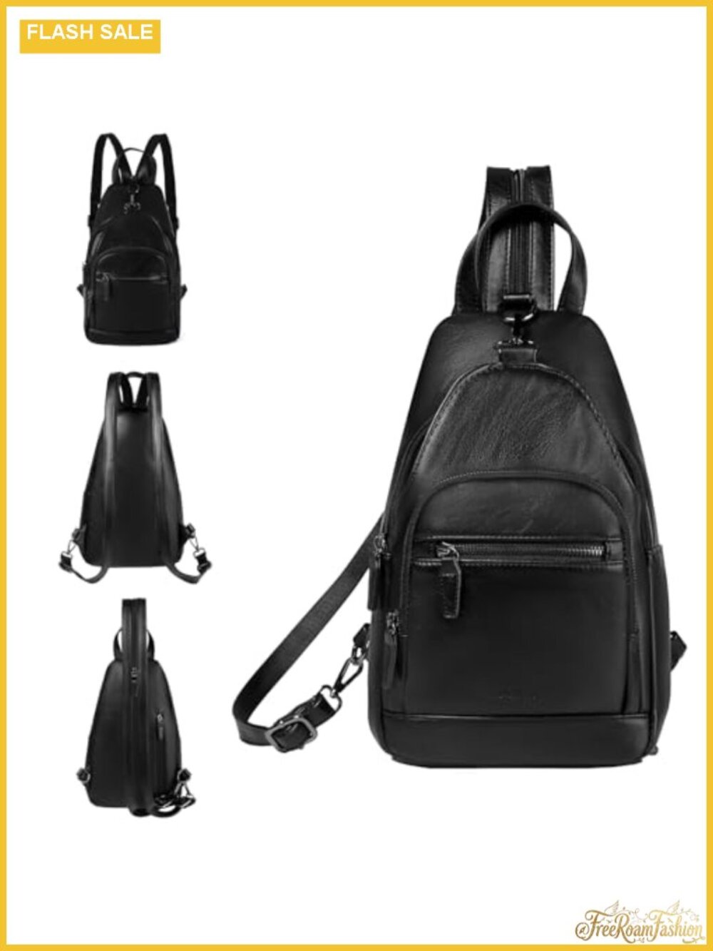 Women's Convertible Sling Backpack Purse Anti Theft Faux Leather Daypack